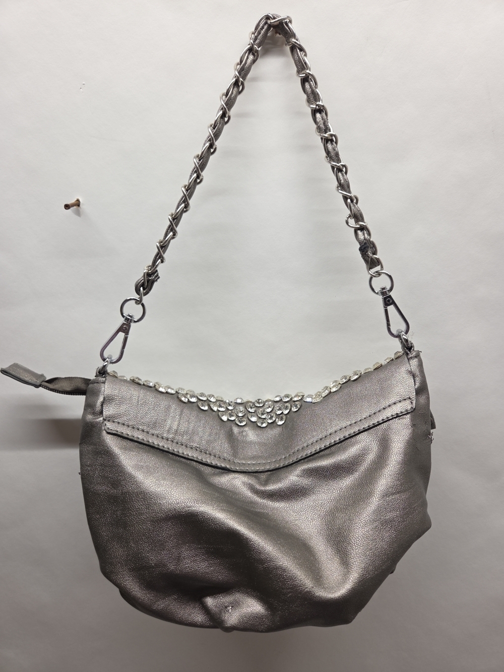 Studded Fringe Bag Silver - Picture 3 of 8